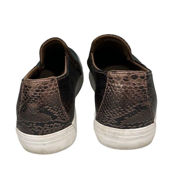 Restricted Slip-on Sneakers Women's Size 9 Black Brown Textured Snakeskin Print - Picture 4 of 10